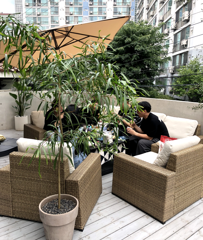 Breakfast on terrace